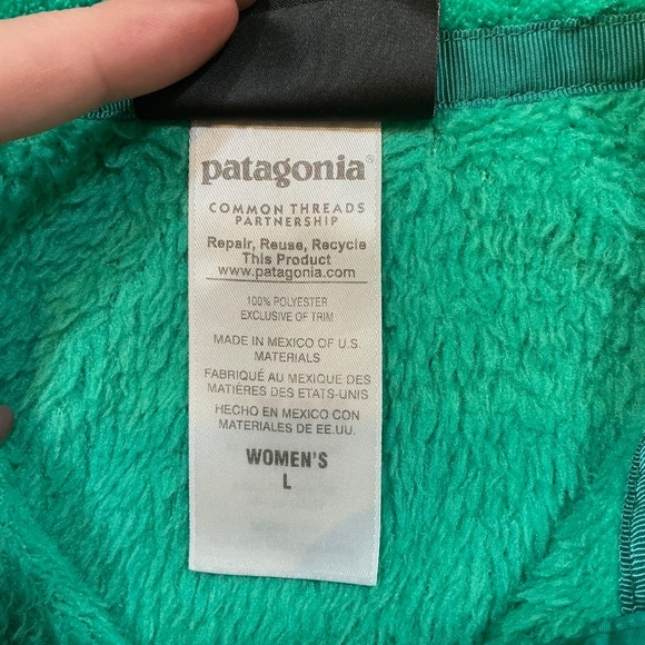 Patagonia Women’s Re-Tool Snap-T® Pullover Fleece Aqua Stone Beryl Green Size L - Picture 7 of 9